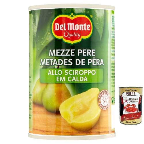 Del Monte Mezze Pere in Sciroppo,Halbe Birnen in Sirup,Frucht in Sirup,420g Dose + Italian Gourmet Polpa di Pomodoro 400g Dose von Italian Gourmet E.R.