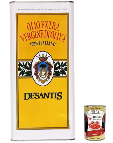 Desantis - Olio Extra Vergine Di Oliva, 100% Italiano, Extra natives Olivenöl, 100 % italienisch, 3Lt + Italian Gourmet polpa 400g von Italian Gourmet E.R.