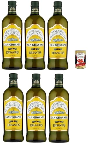 Desantis Olio Extra Vergine di Oliva San Giovanni, extra nativ Öl, Olivenöl 6x1 Lt + Italian Gourmet Polpa 400g von Italian Gourmet E.R.