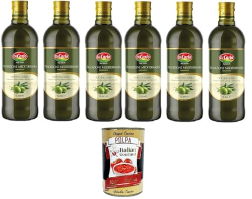 Di Carlo Olio D'oliva, Tradizione Mediterranea Olivenöle 6x 1lt + Italian Gourmet polpa 400g von Italian Gourmet E.R.