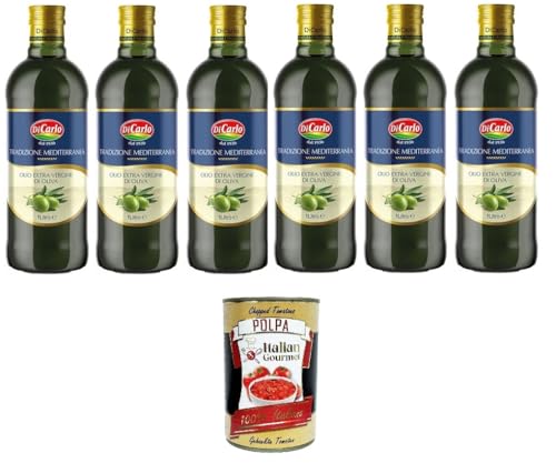 Di Carlo Tradizione Mediterranea, Olio extra vergine d'oliva Extra natives Olivenöl 6x1lt+ Italian Gourmet polpa 400g von Italian Gourmet E.R.