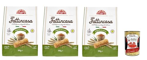 Di Leo Biscotti come Fattincasa con farina integrale, Kekse als hausgemachtes mit mit vollem Mehl, biscuits 3x 500g + Italian Gourmet polpa 400g von Italian Gourmet E.R.