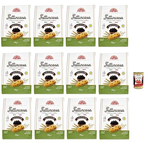 Di Leo Biscotti come Fattincasa con gocce di cioccolato, Kekse als hausgemachtes mit Schokoladenchips, biscuits 12 12x 500g + Italian Gourmet polpa 400g von Italian Gourmet E.R.