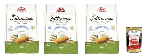 Di Leo Biscotti come Fattincasa con latte fresco italiano, Kekse als hausgemachtes mit mit frischer italienischer Milch, biscuits 3x 500g + Italian Gourmet polpa 400g von Italian Gourmet E.R.