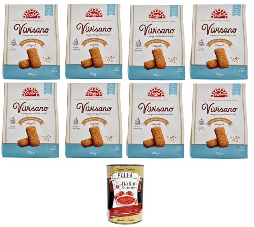 Di Leo Vivisano Biscotti Senza Zuccheri Aggiunti Integrali Vollkornkekse ohne Zuckerzusatz 8x500 G+ Italian Gourmet polpa 400g von Italian Gourmet E.R.