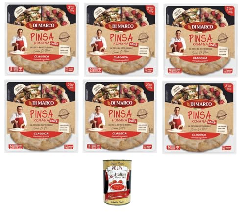 Di Marco- Pinsa alla Romana Klassisch knusprig und lecker 6x230gr+ Italian Gourmet polpa 400g von Italian Gourmet E.R.