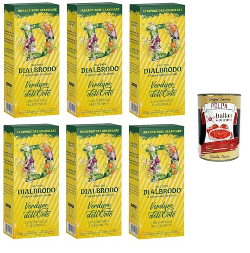 Dialbrodo Insaporitore Granulare Verdure dell'Orto Granulatgewürz für Gartengemüse 6x250gr + Italian Gourmet polpa 400g von Italian Gourmet E.R.