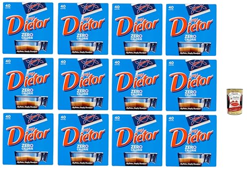 Dietor, my Dietor Zero Calorie, Natürlicher Süßstoff 0 kcal, Glutenfrei, gluten free, Ohne Aspartam, 12x 40 Beutel + Italian Gourmet polpa 400g von Italian Gourmet E.R.