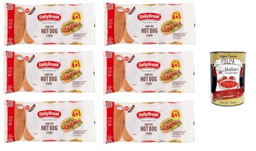 DilyBread Pane per Hot Dog Panini 6x 312gr+ Italian Gourmet polpa 400g von Italian Gourmet E.R.