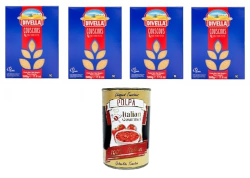 Divella Cous Cous - 4x 500 gr+ Italian Gourmet polpa 400g von Italian Gourmet E.R.