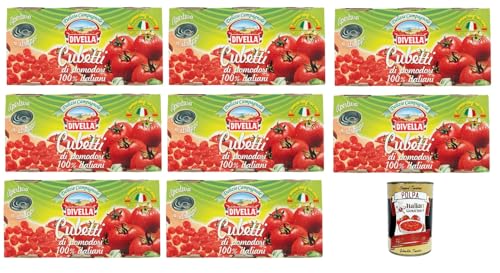 Divella Delizie Campagnole Delizie Campagnole Cubetti di pomodoro 100% Italiani Campagnole Delights 100 % italienische Tomatenwürfel 24x 400gr + Italian Gourmet polpa 400gr von Italian Gourmet E.R.