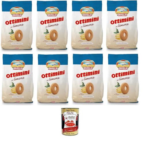 Divella Ottimini biscotti al Limone Zitronenkekse 8x400gr +Italian Gourmet polpa 400g von Italian Gourmet E.R.