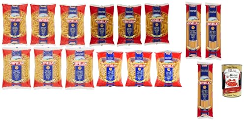 Divella Pasta Testpaket Rigatoni - Fusilli- Linguine - Paternosti Lisci- Ziti Tagliati, Italienische Nudeln aus Hartweizengrieß, 15x 500 g + Italian Gourmet polpa 400g von Italian Gourmet E.R.