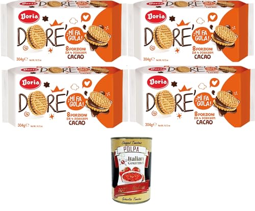 Doria - Dorè Doricrem Gusto Cacao Dorè Doricrem Kakaogeschmack packung mit 8 Portionen 4x304gr + Italian Gourmet polpa von Italian Gourmet E.R.