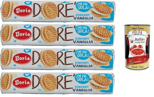 Doria - Dorè Doricrem Gusto Vaniglia Tubo Dorè Doricrem Vanillearoma Tube 4x150gr + Italian Gourmet polpa 400g von Italian Gourmet E.R.