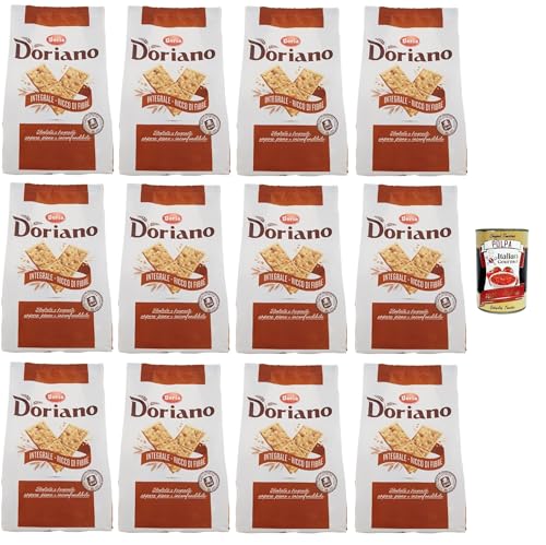 Doria Doriano Crackers Integrali Vollkorn Salzgebäck gesalzen kekse 12x 700 g + Italian Gourmet polpa 400g von Italian Gourmet E.R.