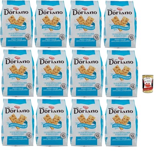 Doria Doriano Crackers a basso contenuto di sale, ohne Salzkörner Salzgebäck gesalzen kekse, 12x 700 g + Italian Gourmet polpa 400g von Italian Gourmet E.R.