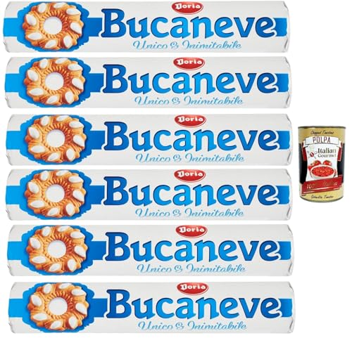 Doria Kekse Bucaneve Butterkeks kekse mit Zucker 6x 200g cookies biscuits snack + Italian Gourmet polpa 400g von Italian Gourmet E.R.