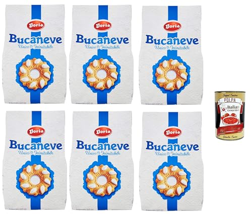 Doria Kekse Bucaneve Butterkeks kekse mit Zucker 6x 400g cookies biscuits snack + Italian Gourmet polpa 400g von Italian Gourmet E.R.