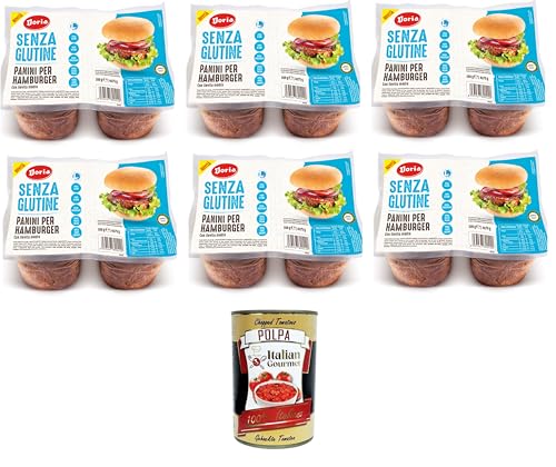 Doria Panini per Hamburger con lievito madre senza glutine Burger Panini mit glutenfreiem Sauerteig 6x300gr von Italian Gourmet E.R.