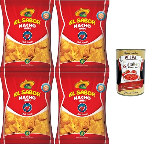 El Sabor- Nacho Chili Flavor Nacho-Chili-Geschmack 4x 100gr + Italian Gourmet polpa 400g von Italian Gourmet E.R.