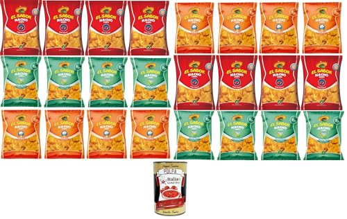 El Sabor-Testpaket Nacho Natural Flavor,Chili Flavor, BBQ 24x 100gr + Italian Gourmet polpa 400g von Italian Gourmet E.R.