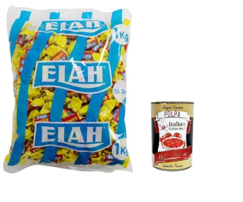 Elah Cubik Toffee La caramella classica Mou al latte, Die Italienisch Klassische Milch Mou Süßigkeiten, bonbons lollies, 1Kg + Italian Gourmet polpa 400g von Italian Gourmet E.R.