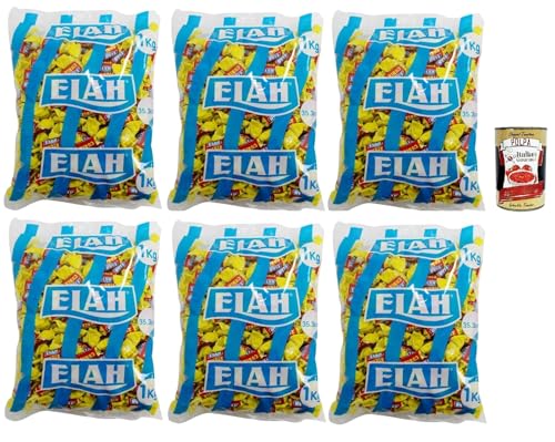 Elah Cubik Toffee La caramella classica Mou al latte, Die Italienisch Klassische Milch Mou Süßigkeiten, bonbons lollies, 6x 1Kg + Italian Gourmet polpa 400g von Italian Gourmet E.R.