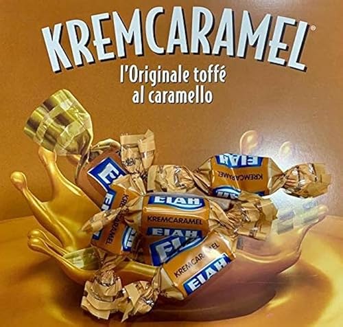 Elah Kremcaramel, Karamellgeschmack sweets, Creme caramel toffee Süßigkeiten, bonbons, lollies, 3x 1kg + Italian Gourmet polpa 400g von Italian Gourmet E.R.