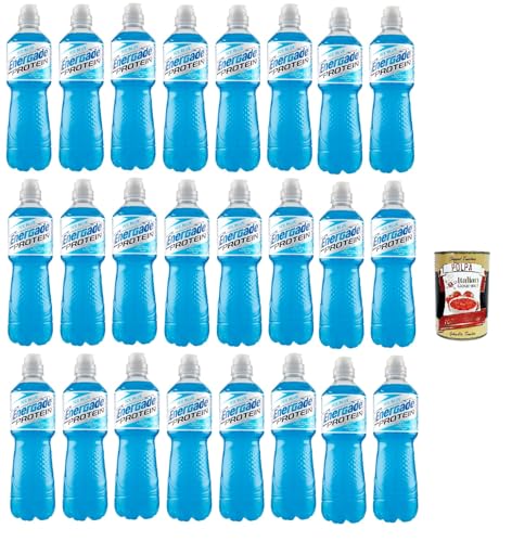 Energade Protein Ice Blue Flavour P&P, mit Noten von Himbeere und Brombeere, alkoholfreies Getränk mit Proteinen, Mineralsalzen und Zucker, 24x 750ml + Italian Gourmet polpa 400g von Italian Gourmet E.R.