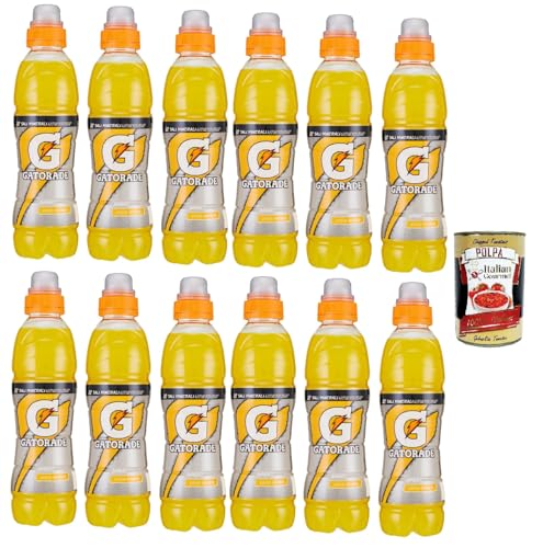 Energy sport drink Arancia, Bevanda energetica Energiegetränk orangen, Orange energy sport drink 12x 50 cl + Italian Gourmet polpa 400g von Italian Gourmet E.R.