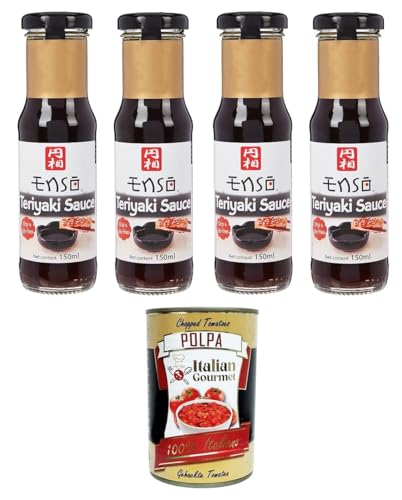 Enso Salsa Teriyaki Sauce cuisine 4x150ml + Italian Gourmet Polpa di Pomodoro 400g von Italian Gourmet E.R.