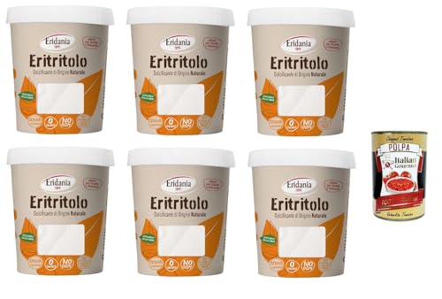 Eridania Eritritolo, Dolcificante di Origine Naturale, Sostituto dello Zucchero, Erythritol, Süßstoff natürlichen Ursprungs, Zuckerersatz, 6x270gr + Italian Gourmet polpa 400g von Italian Gourmet E.R.