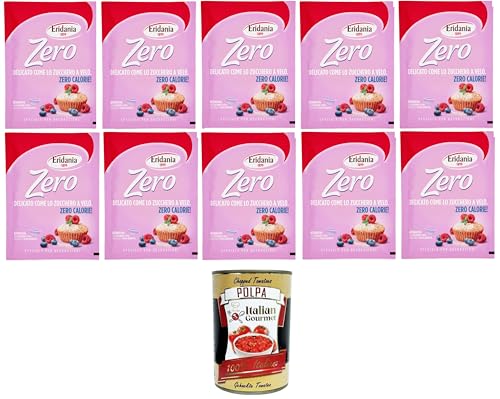 Eridania Zero Delicato Come lo Zucchero a Velo Zero Delicate Like Puderzucker 10x80 g+ Italian Gourmet polpa 400g von Italian Gourmet E.R.