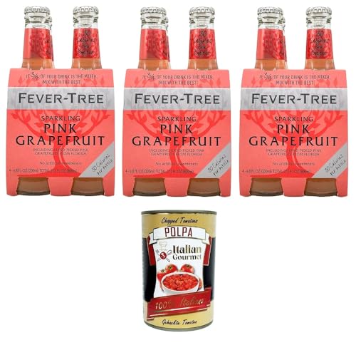 FEVER-TREE Sparkling Pink Grapefruit Mixer, 12x 20cl + Italian Gourmet Polpa 400g von Italian Gourmet E.R.