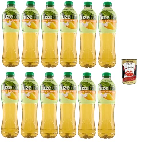 FUZE TEA Tè Verde - Mango & Camomilla Grüner Tee – Mango und Kamille PET 12x 1,25 L+ Italian Gourmet Polpa 400g von Italian Gourmet E.R.