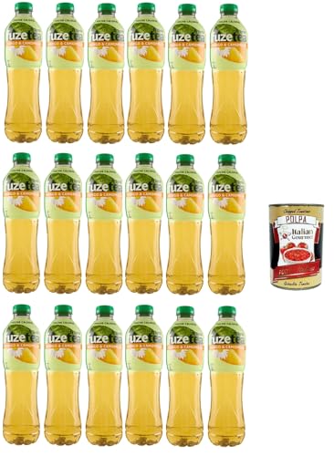 FUZE TEA Tè Verde - Mango & Camomilla Grüner Tee – Mango und Kamille PET 24x 1,25 L+ Italian Gourmet Polpa 400g von Italian Gourmet E.R.