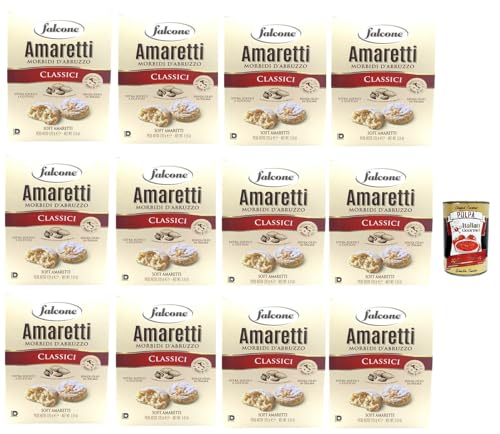 Falcone Amaretti Morbidi d´Abruzzo 'Weiche Amaretti', Traditionelle italienische Kekse, 12x 170 g + Italian Gourmet polpa 400g von Italian Gourmet E.R.