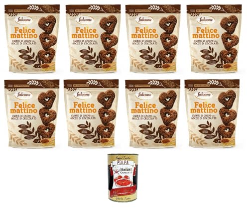 Falcone-Cuore di Cacao con gocce di cioccolato Kakaoherz mit Schokoladenstückchen 8x500gr + Italian Gourmet polpa 400g von Italian Gourmet E.R.