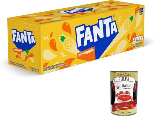 Fanta Pineapple, bevanda all'ananas Ananasgetränk 12x 355 ml+ Italian Gourmet polpa 400g von Italian Gourmet E.R.