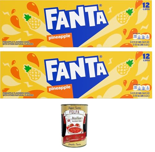 Fanta Pineapple, bevanda all'ananas Ananasgetränk 24x 355 ml+ Italian Gourmet polpa 400g von Italian Gourmet E.R.