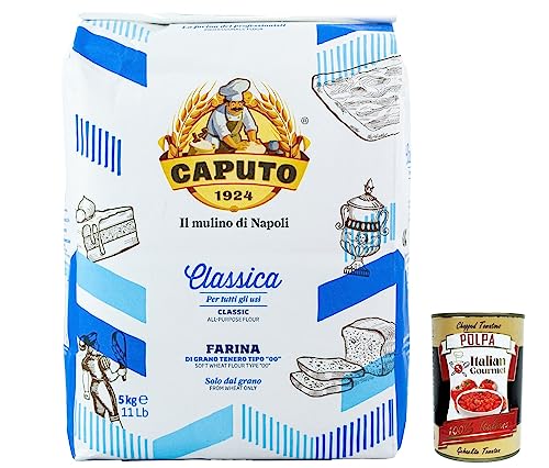 Farina Molino Caputo Classica per Pizza Napoli Pizzamehl Pizza Mehl 5kg + Italian Gourmet polpa 400g von Italian Gourmet E.R.