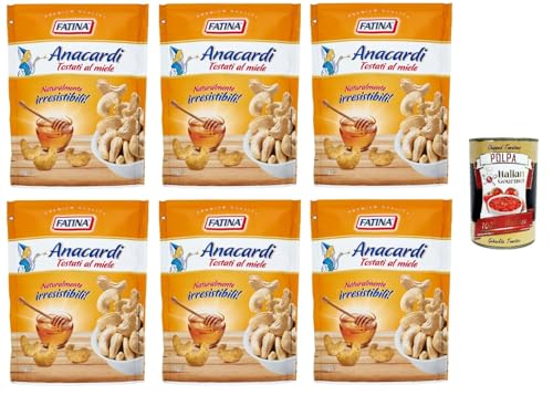 Fatina- Anacardi Tostati al Miele In Honig geröstete Cashewnüsse 6x 130gr + Italian Gourmet polpa 400g von Italian Gourmet E.R.