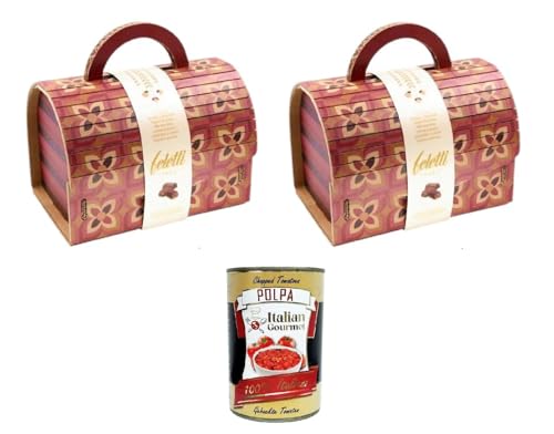 Feletti Cioccolatini Scatola regalo Bauletto Kelly Pralinen Geschenkbox Kelly Trunk 2x300gr + Italian Gourmet polpa 400g von Italian Gourmet E.R.