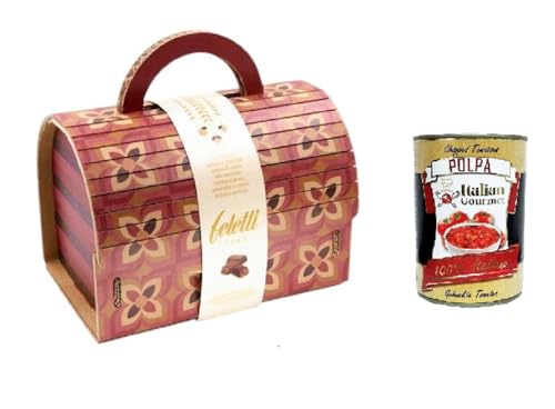 Feletti Cioccolatini Scatola regalo Bauletto Kelly Pralinen Geschenkbox Kelly Trunk 300gr + Italian Gourmet polpa 400g von Italian Gourmet E.R.