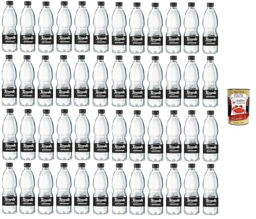 Ferrarelle Maxima Sparkling Water, 48x50cl PET Sprudel Natürliches Mineralwasser flaschen + Italian Gourmet Polpa 400g von Italian Gourmet E.R.