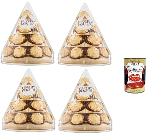 Ferrero Rocher Piramide, Confezione regalo da 17 pezzi Pyramide, Geschenkbox mit 17 Stück 4x 212gr+ Italian Gourmet polpa 400g von Italian Gourmet E.R.