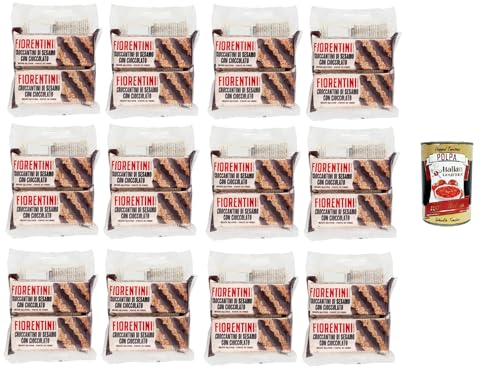 Fiorentini Croccantini di Sesamo con Cioccolato Sesam-Crunchies mit Schokolade 12x 120gr + Italian Gourmet polpa 400g von Italian Gourmet E.R.