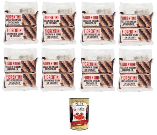 Fiorentini Croccantini di Sesamo con Cioccolato Sesam-Crunchies mit Schokolade 8x 120gr + Italian Gourmet polpa 400g von Italian Gourmet E.R.