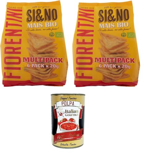 Fiorentini Si & No Mini Gallette di Mais Mini-Maiskuchen 2x120gr + Italian Gourmet polpa 400g von Italian Gourmet E.R.